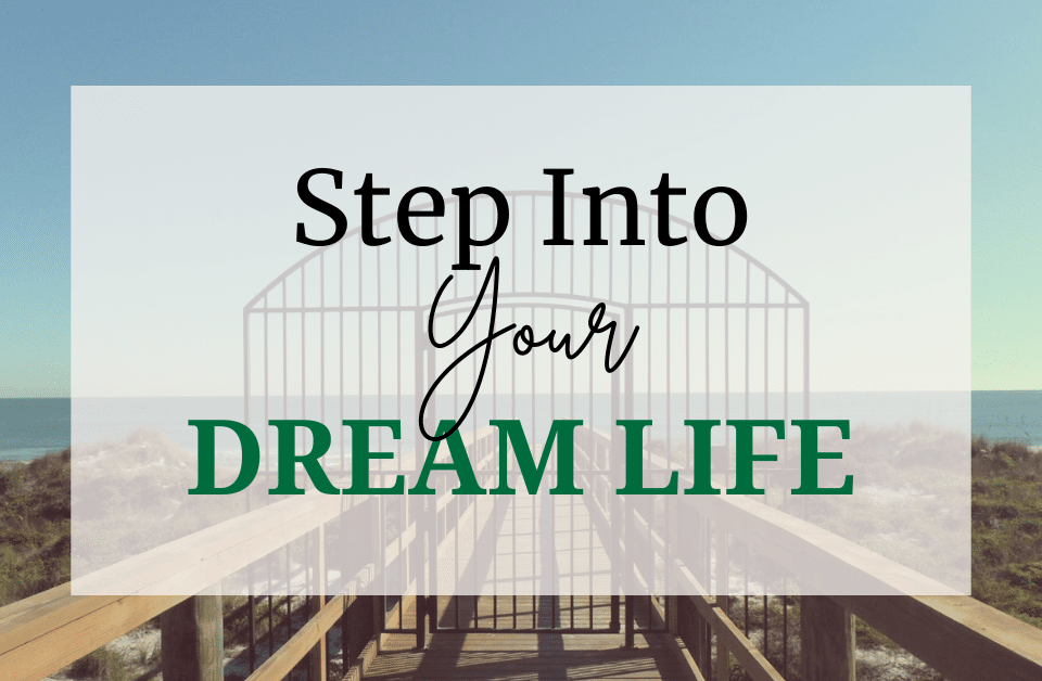 picture a bridge with a metal gate leading to the beach with opaque title card overlay