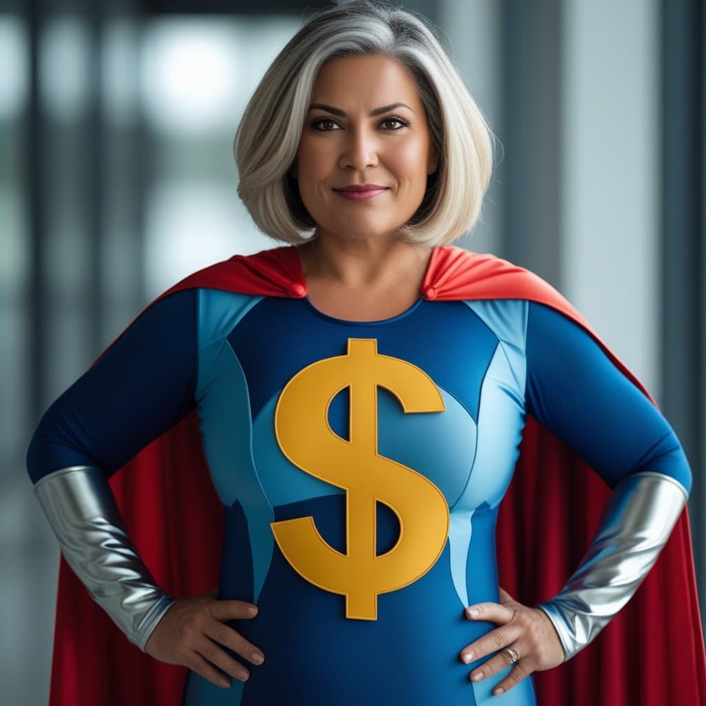 a woman in a superhero garment. Generated by Koala AI.