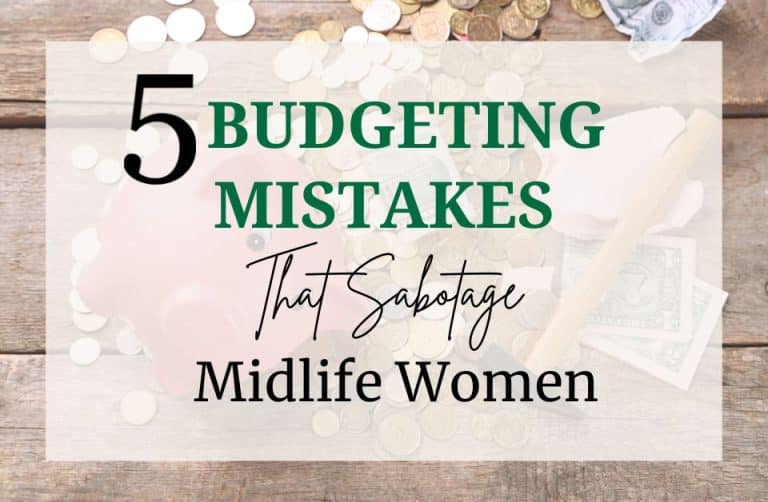 common budgeting Mistakes Title card over picture of broken piggy bank and money laying on wooden boards