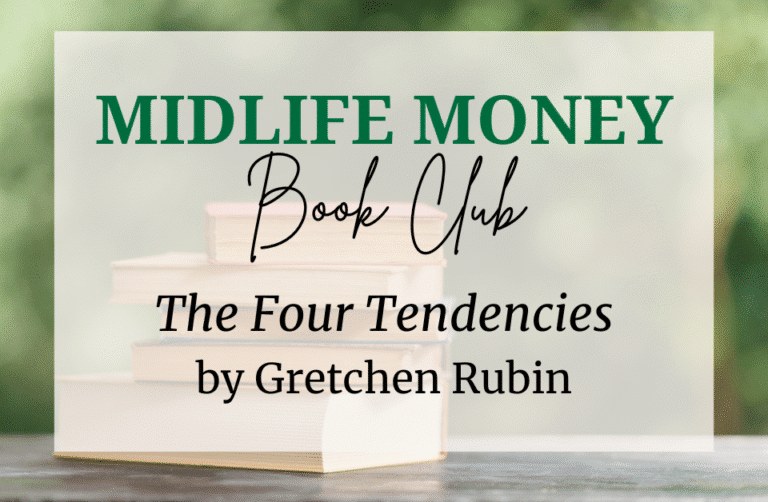 photo of stack of books on table with four tendencies title card overlay